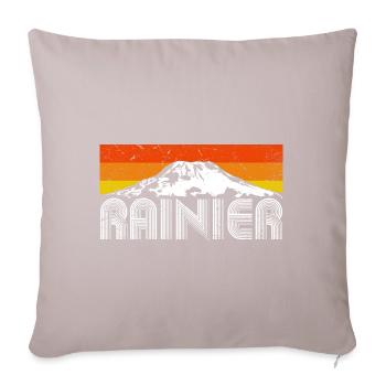 Mont Rainier Nationla Park Montagnes de Washington - Housse de coussin décorative 45 x 45 cm - taupe clair - Devant