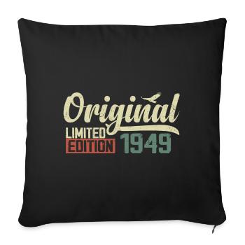 Born in 1949 Vintage Retro Anniversary 1949 Gift - Sofa pillowcase 17,3'' x 17,3'' (45 x 45 cm) - black - Front