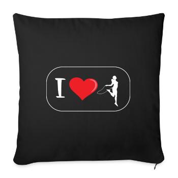 I Love Design for Rope Jumper Women - Sofa pillowcase 17,3'' x 17,3'' (45 x 45 cm) - black - Front