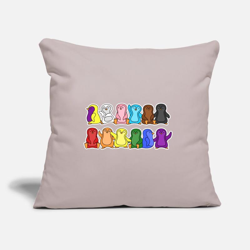 Fierté Progrès Flag Penguins Egalité Housse de coussin décorative 45 x 45 cm