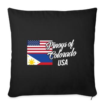 Les Philippins du Colorado conçoivent pour Proud Fil-Ams - Housse de coussin décorative 45 x 45 cm - noir - Devant