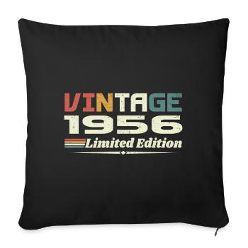 Vintage 1956 Gift 1956 Birthday 1956 Retro - Sofa pillowcase 17,3'' x 17,3'' (45 x 45 cm) - black - Front