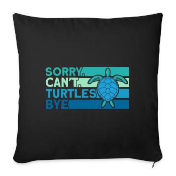 Turtle Sea turtles Turtles Liebha - Sofa pillowcase 17,3'' x 17,3'' (45 x 45 cm) - black - Front