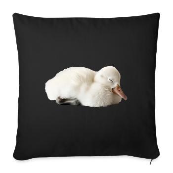 Schwan - Sofakissenbezug 45 x 45 cm - Schwarz - Vorne