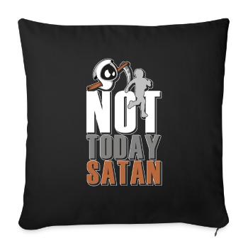 Not Today Satan jogging running gift - Sofa pillowcase 17,3'' x 17,3'' (45 x 45 cm) - black - Front