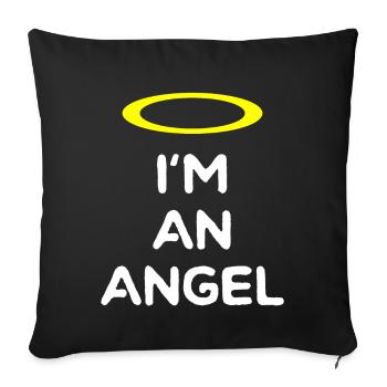 ANGEL - Sofa pillowcase 17,3'' x 17,3'' (45 x 45 cm) - black - Front