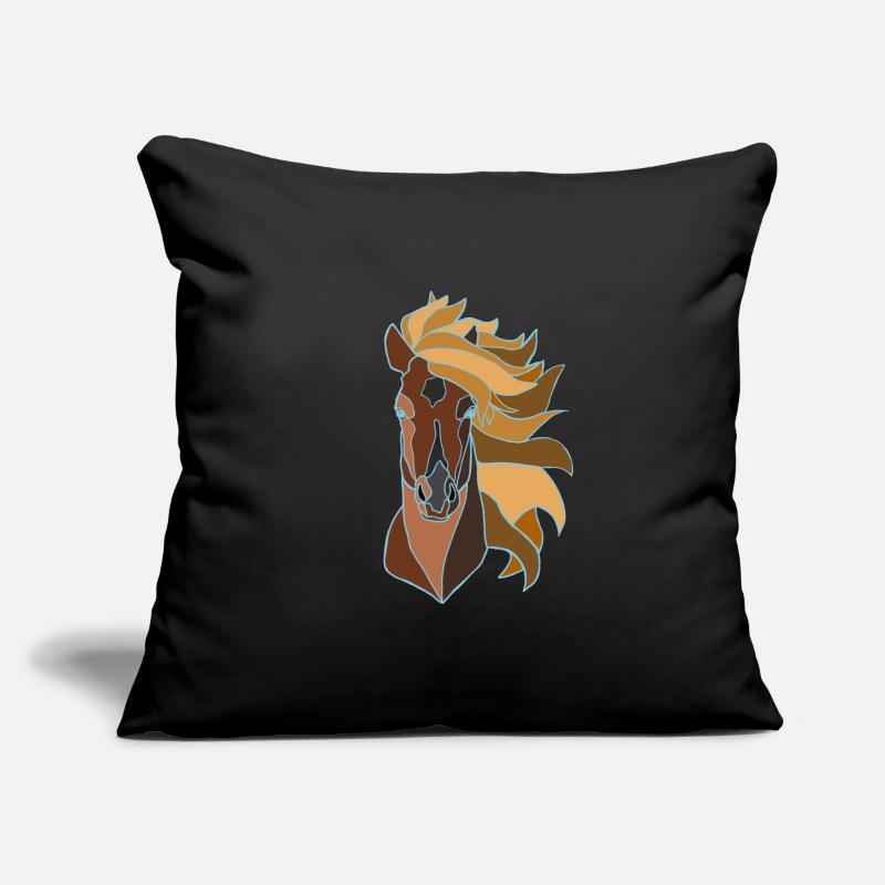 cheval Housse de coussin décorative 45 x 45 cm