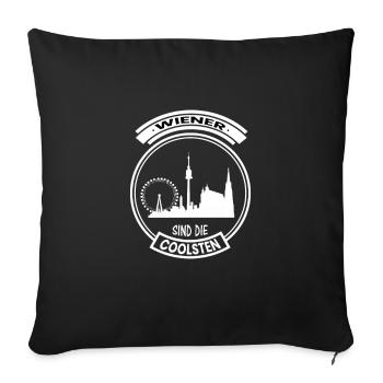 Viennese are the coolest Austria Patriot city - Sofa pillowcase 17,3'' x 17,3'' (45 x 45 cm) - black - Front