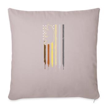 Schwuler Vati-Stolz-Bär patriotisches US-Flaggen-Geschenk - Sofakissenbezug 45 x 45 cm - helles Taupe - Vorne