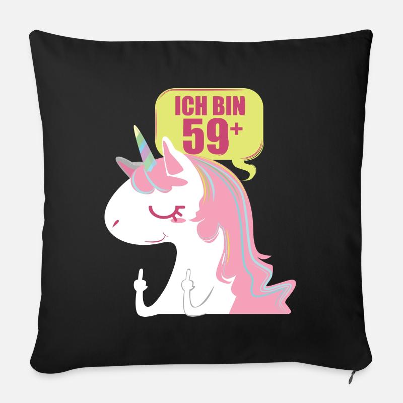 60 60. Geburtstag - Sofakissenbezug 45 x 45 cm - Schwarz
