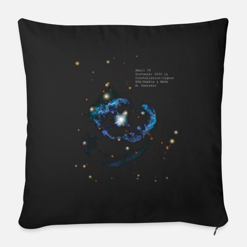 Nebula Abell 78 - Sofakissenbezug 45 x 45 cm - Schwarz