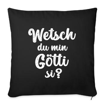 Götti ask godfathers ask Switzerland Lichtenstei - Sofa pillowcase 17,3'' x 17,3'' (45 x 45 cm) - black - Front