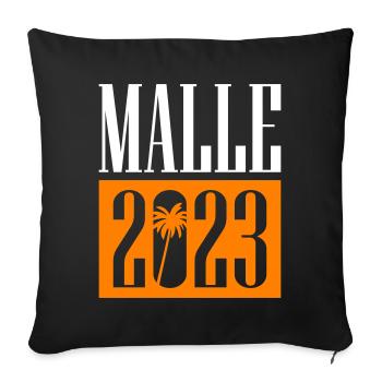 Malle 2023 - Sofa pillowcase 17,3'' x 17,3'' (45 x 45 cm) - black - Front