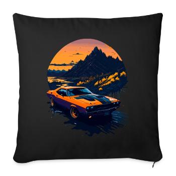 Classic sports car - Sofa pillowcase 17,3'' x 17,3'' (45 x 45 cm) - black - Front