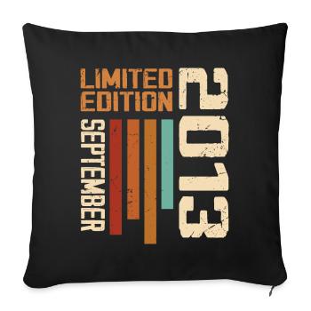 September 2013 Originelle Geschenkidee zum Geburtstag - Sofakissenbezug 45 x 45 cm - Schwarz - Vorne