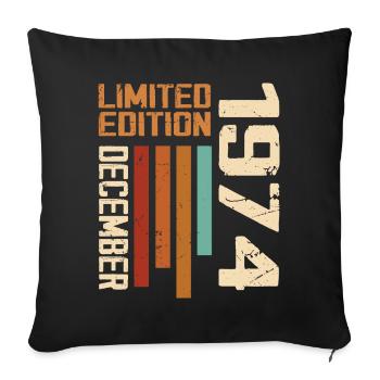 December 1974 - 1974 December - Sofa pillowcase 17,3'' x 17,3'' (45 x 45 cm) - black - Front