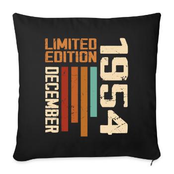 December 1954 - 1954 December - Sofa pillowcase 17,3'' x 17,3'' (45 x 45 cm) - black - Front