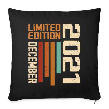 December 2021 - 2021 December - Sofa pillowcase 17,3'' x 17,3'' (45 x 45 cm) - black - Front