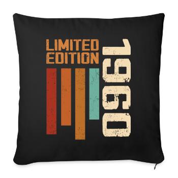 Vintage 1960's Retro 1960's Birthday Gift - Sofa pillowcase 17,3'' x 17,3'' (45 x 45 cm) - black - Front