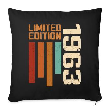 Vintage 1963 Retro 1963 Birthday Gift - Sofa pillowcase 17,3'' x 17,3'' (45 x 45 cm) - black - Front