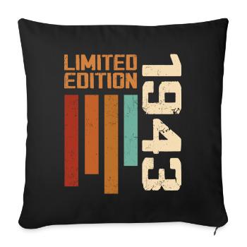 Vintage 1943 Birthday Gift 1943 Retro 1943 - Sofa pillowcase 17,3'' x 17,3'' (45 x 45 cm) - black - Front