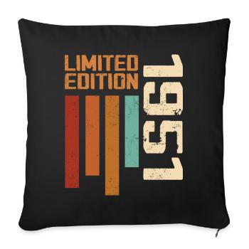 Vintage 1951 Cadeau d’anniversaire 1951 Retro 1951 - Housse de coussin décorative 45 x 45 cm - noir - Devant