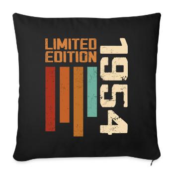 Vintage 1954 Cadeau d’anniversaire 1954 Retro 1954 - Housse de coussin décorative 45 x 45 cm - noir - Devant