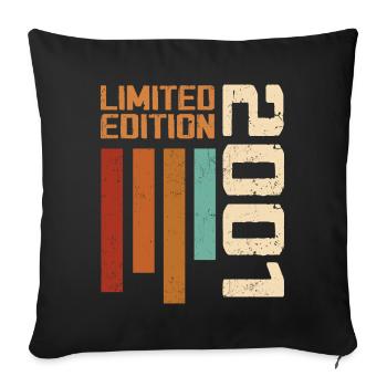 Vintage 2001 Birthday Gift 2001 Retro 2001 - Sofa pillowcase 17,3'' x 17,3'' (45 x 45 cm) - black - Front
