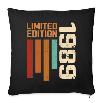 Vintage 1989 Retro 1989 Birthday Gift - Sofa pillowcase 17,3'' x 17,3'' (45 x 45 cm) - black - Front