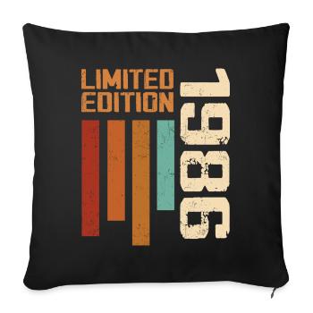 Vintage 1986 Birthday Gift 1986 Retro 1986 - Sofa pillowcase 17,3'' x 17,3'' (45 x 45 cm) - black - Front