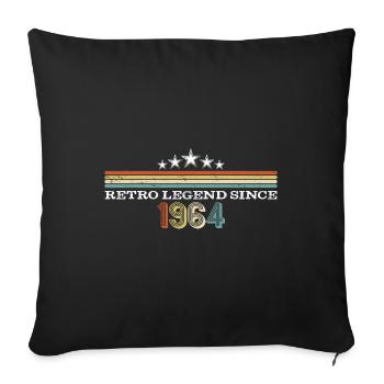 Retro legend since 1964 - Sofa pillowcase 17,3'' x 17,3'' (45 x 45 cm) - black - Front