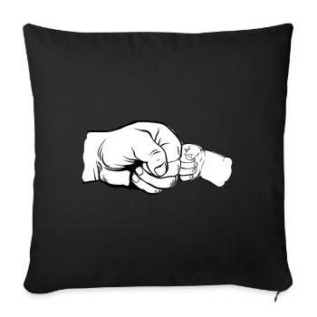 Happy First Father's Day Father Baby Faust - Sofa pillowcase 17,3'' x 17,3'' (45 x 45 cm) - black - Front