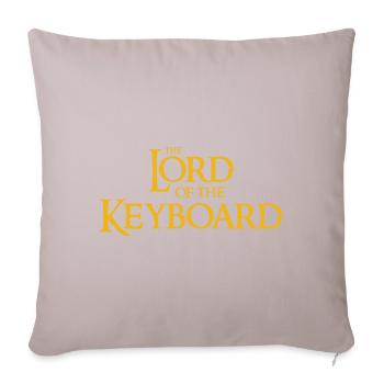 Le Seigneur du Clavier Informaticien PC Nerd - Housse de coussin décorative 45 x 45 cm - taupe clair - Devant