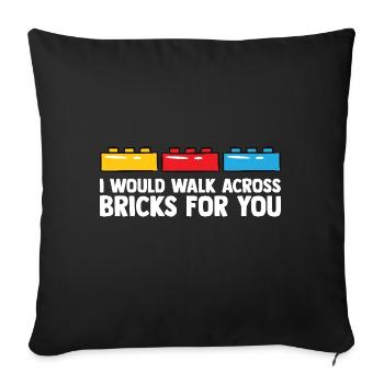Brick Builder Toys Blocks Clamping Blocks Bricks - Sofa pillowcase 17,3'' x 17,3'' (45 x 45 cm) - black - Front