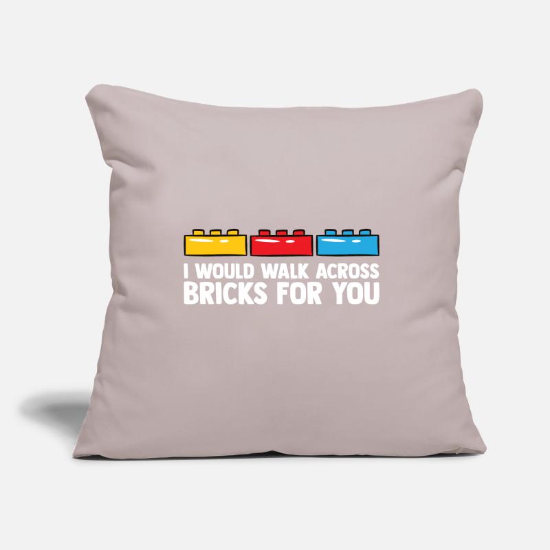 Constructeur de briques Jouets Blocs Blocs de serrage Briques Housse de coussin décorative 45 x 45 cm