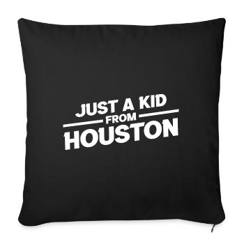 Houston Kid design for proud Houston residents - Sofa pillowcase 17,3'' x 17,3'' (45 x 45 cm) - black - Front