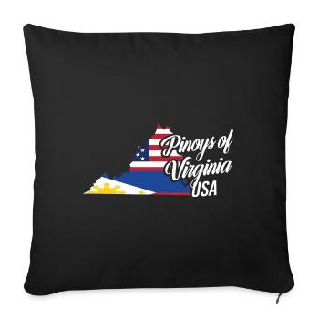 Les Philippins de Virginie conçoivent pour Proud Fil-Ams - Housse de coussin décorative 45 x 45 cm - noir - Devant