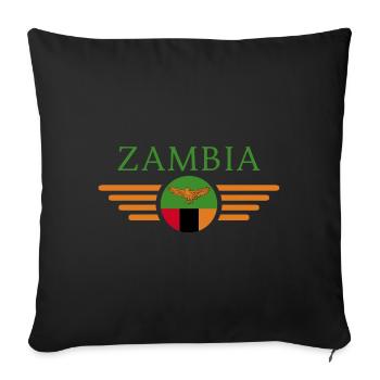 I Love Zambia, Elegance Style Design T-Shirt - Sofa pillowcase 17,3'' x 17,3'' (45 x 45 cm) - black - Front