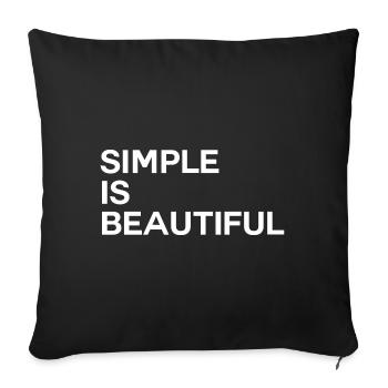 Simple Is Beautiful - Sofa pillowcase 17,3'' x 17,3'' (45 x 45 cm) - black - Front