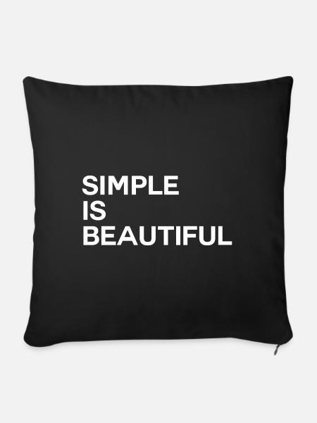 Simple Is Beautiful - Sofakissenbezug 45 x 45 cm - Schwarz