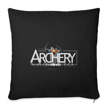 Tir à l’arc - Tir à l’arc - Housse de coussin décorative 45 x 45 cm - noir - Devant