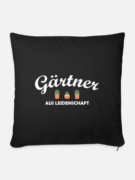 Gärtner aus Leidenschaft! - Sofakissenbezug 45 x 45 cm - Schwarz