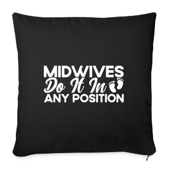 Obstetrician Midwife LD Work Gift - Sofa pillowcase 17,3'' x 17,3'' (45 x 45 cm) - black - Front