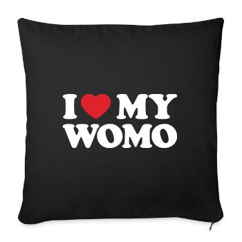 I love my Womo - Sofakissenbezug 45 x 45 cm - Schwarz - Vorne