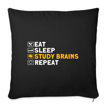Neurobiologie Neuroscientifique Cadeau - Housse de coussin décorative 45 x 45 cm - noir - Devant