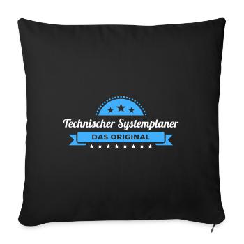 Technischer Systemplaner Design für stolze Profis - Sofakissenbezug 45 x 45 cm - Schwarz - Vorne