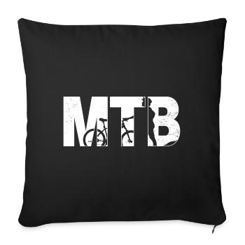 Cool Mountain Bike Art Men Women Mountainbike Ride - Sofa pillowcase 17,3'' x 17,3'' (45 x 45 cm) - black - Front