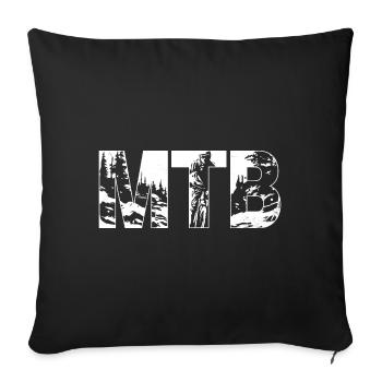 Cool Mountain Bike Art Men Women Mountain Bike Ride - Sofa pillowcase 17,3'' x 17,3'' (45 x 45 cm) - black - Front
