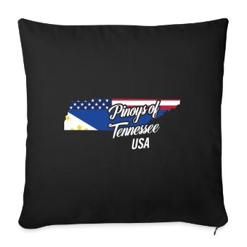 Les Philippins du Tennessee conçoivent pour de fiers Fil-Ams - Housse de coussin décorative 45 x 45 cm - noir - Devant