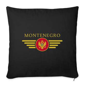 I Love Montenegro, Elegance Style Design T-Shirt - Sofa pillowcase 17,3'' x 17,3'' (45 x 45 cm) - black - Front